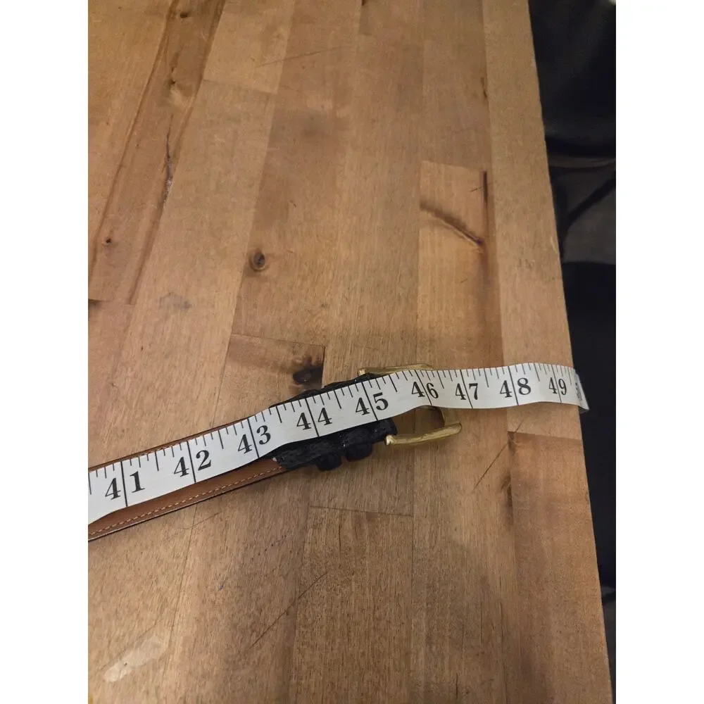 Trafalgar Black Leather Belt with Solid Brass Buckle XL